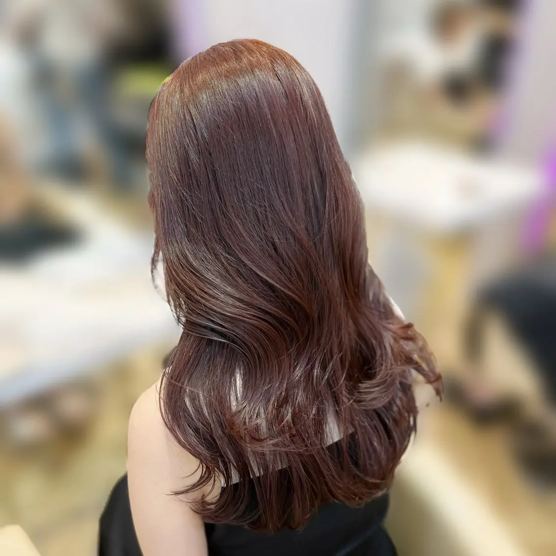 ロング カラー ベージュカラー ブリーチ 透明感カラー ブリーチなしカラー ピンクカラー カット ヘアカラー トリートメント ヘアセット 韓国ヘア/艶髪 顔周り/とばみかのヘアスタイル