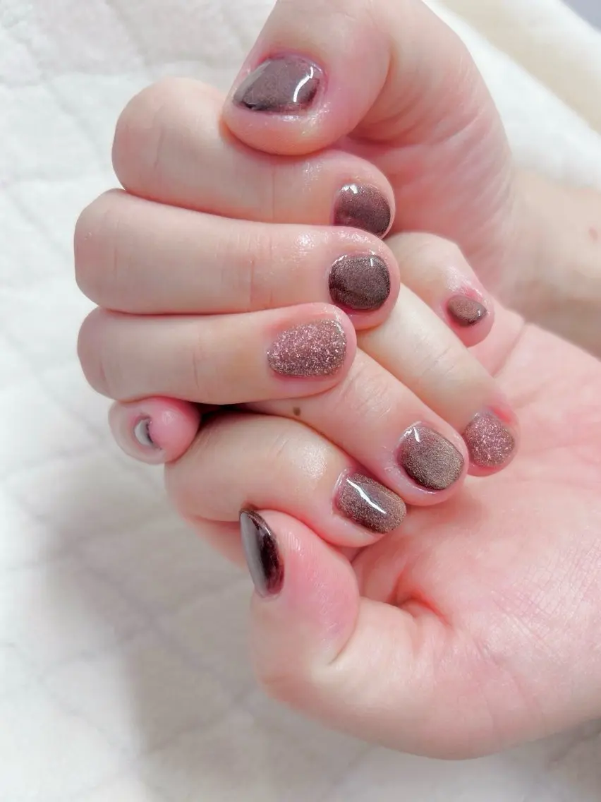 ネイル ラメ(グリッター) マグネットネイル MYu Beauty Salon YURIのネイルデザイン