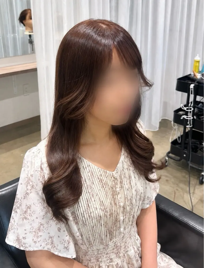 ロング カラー ブラウンカラー チョコレートブラウン 遠藤 世羅のヘアスタイル
