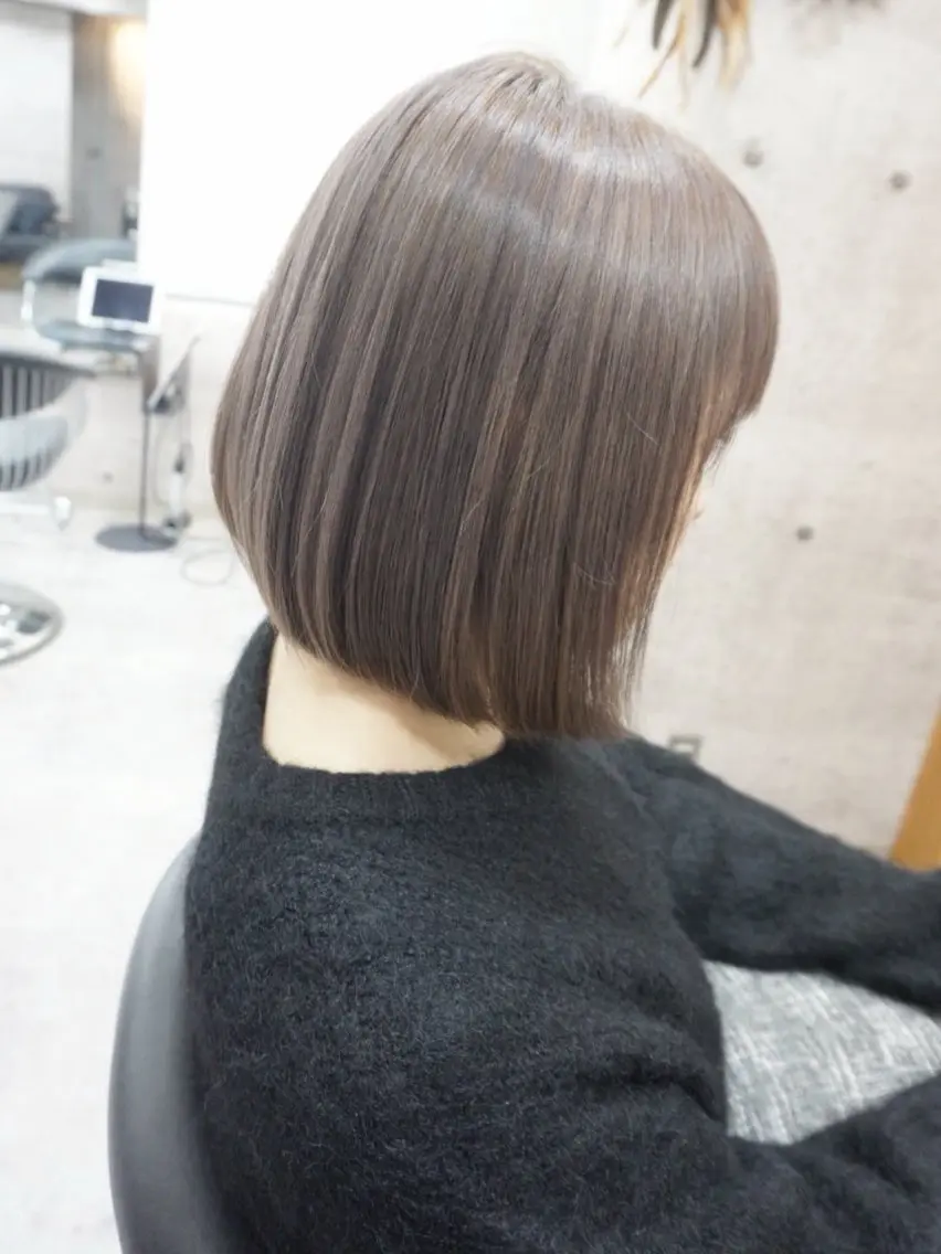 ショート ボブ カット ヘアカラー トリートメント hair teria ryu 大塚のヘアスタイル