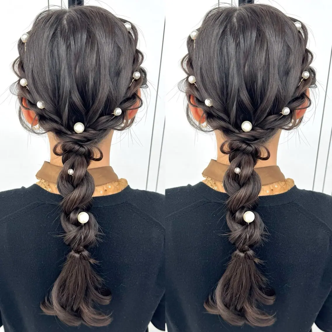 ロング ヘアアレンジ ヘアセット ヘアメ🎀ハイトーン 🩵エクステ🪄しほのヘアスタイル