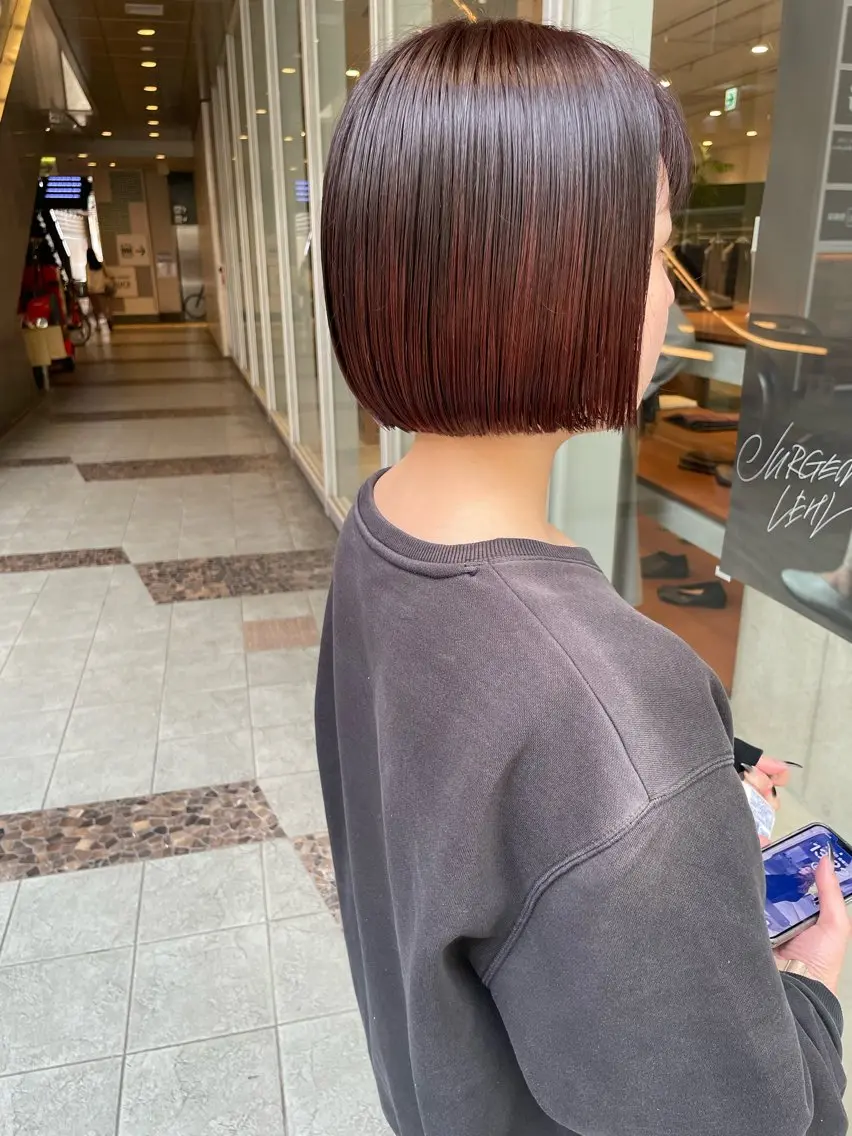 ショート カラー カット ヘアカラー トリートメント 髪質改善will hairdesignのヘアスタイル