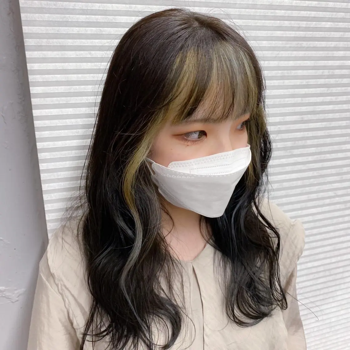 セミロング カラー インナーカラー きよはらちさき🍑 柔らかカラー🌱🫧のヘアスタイル
