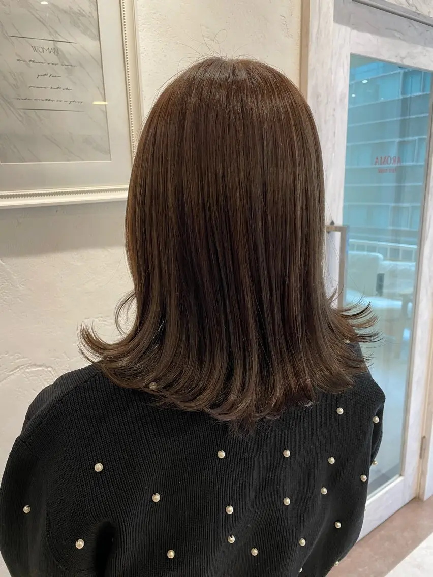 ミディアム 髪質改善✂︎KODE 透明感カラーのヘアスタイル
