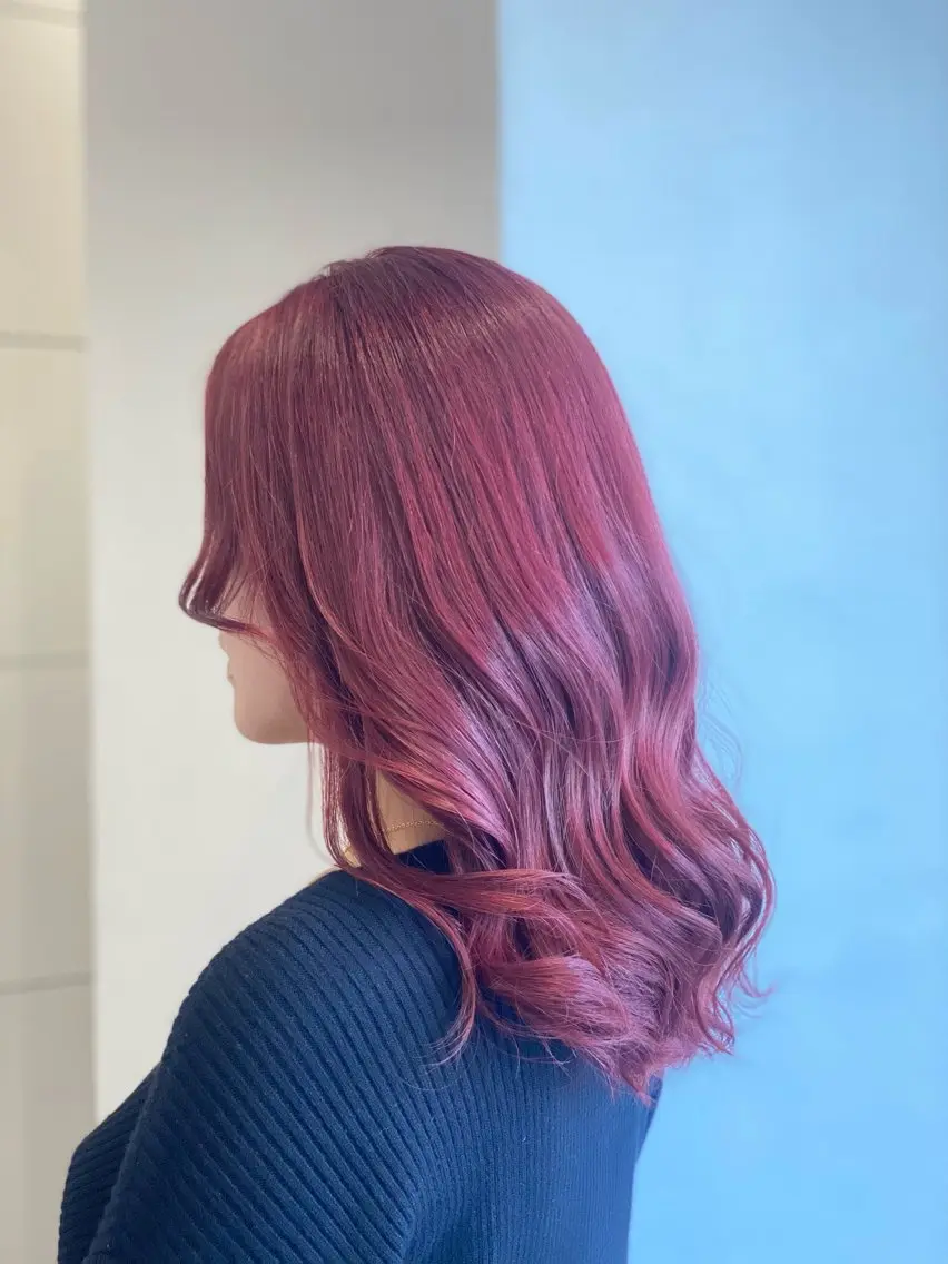 ミディアム カット ヘアカラー トリートメント 仲矢 あゆ美のヘアスタイル
