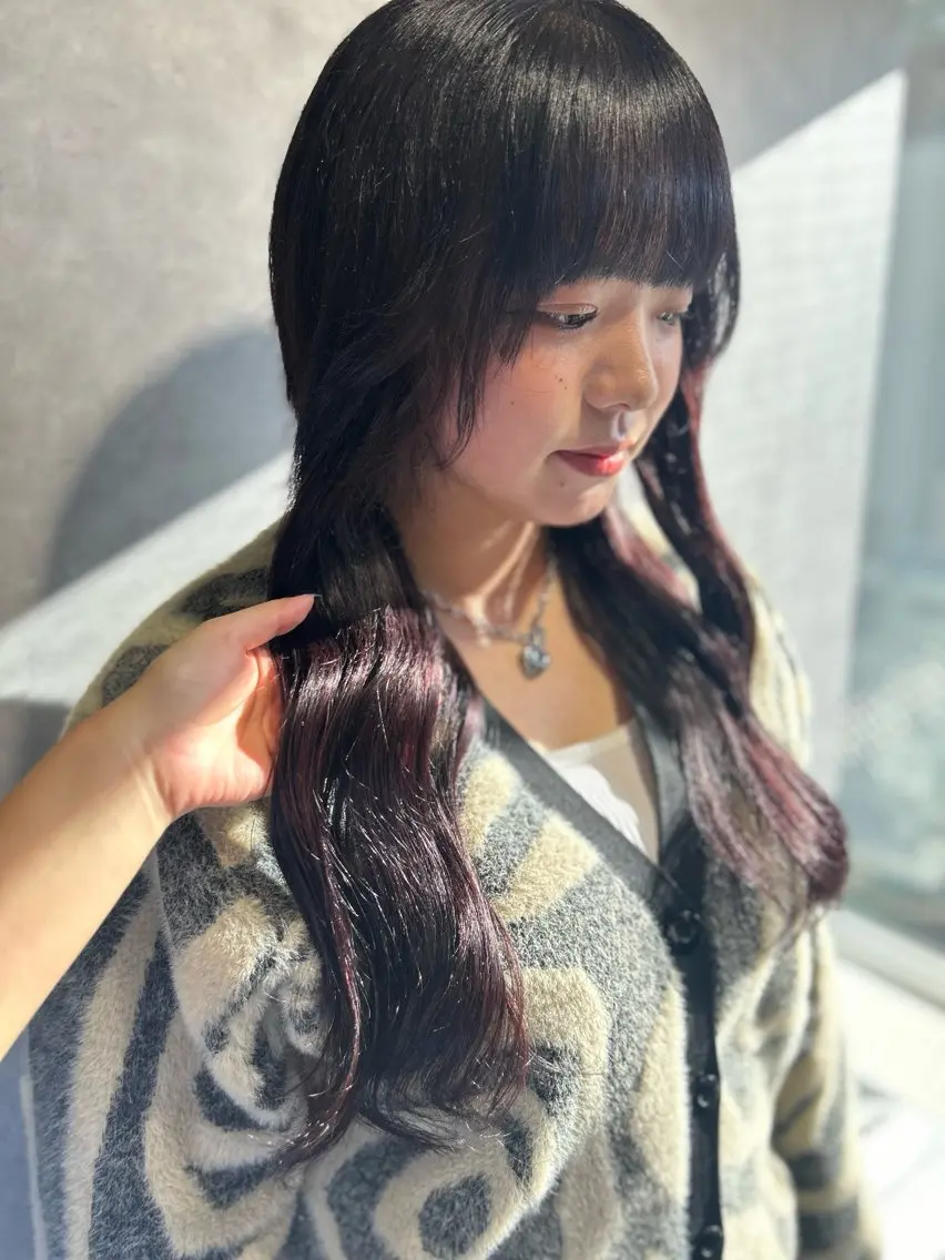 ロング ロング ヘアカラー トリートメント プルエクステ/インナ ーカラー🦊はるなのヘアスタイル