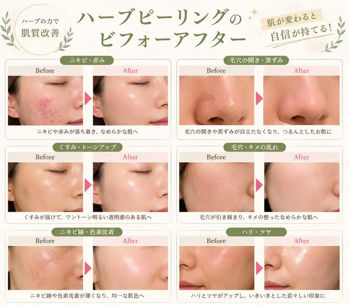 【ダウンタイムや剥離無し!ハーブピーリング】の写真
