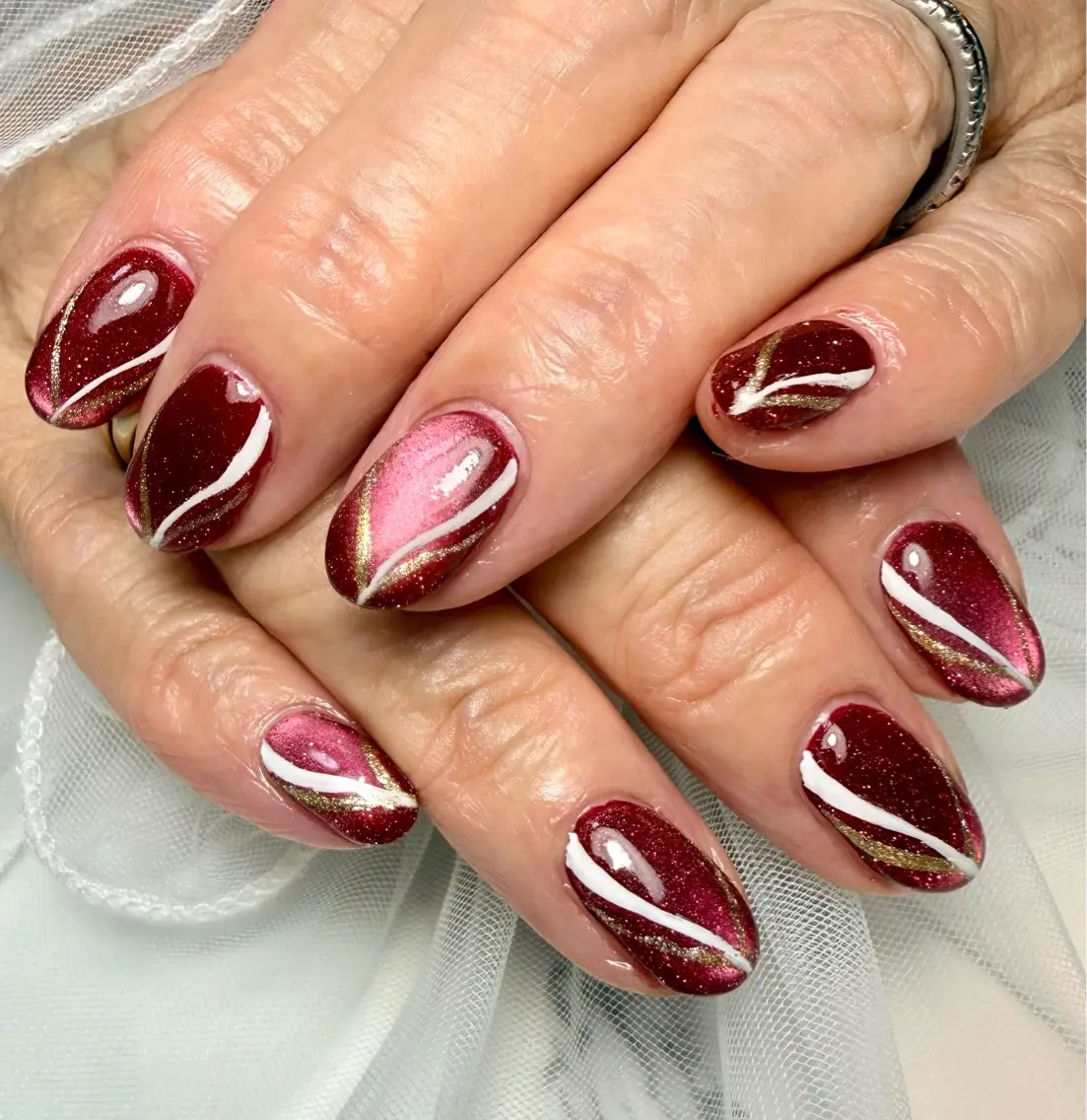 ネイル アニマル柄 アートネイル チークネイル フラッシュネイル フラッシュマグ Mai’s nailのネイルデザイン