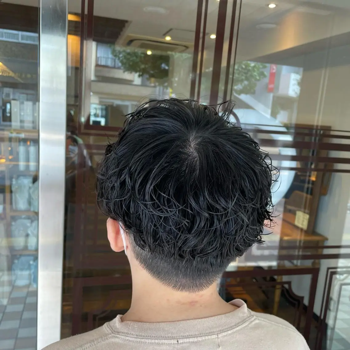 メンズ メンズパーマ ふるはし みなのヘアスタイル