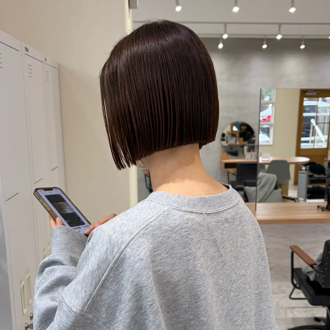 ショート カラー パーマ ボブ 似合わせカット カット ヘアカラー 縮毛矯正 YUUKI/ミニボブ ボブ/髪質改善のヘアスタイル