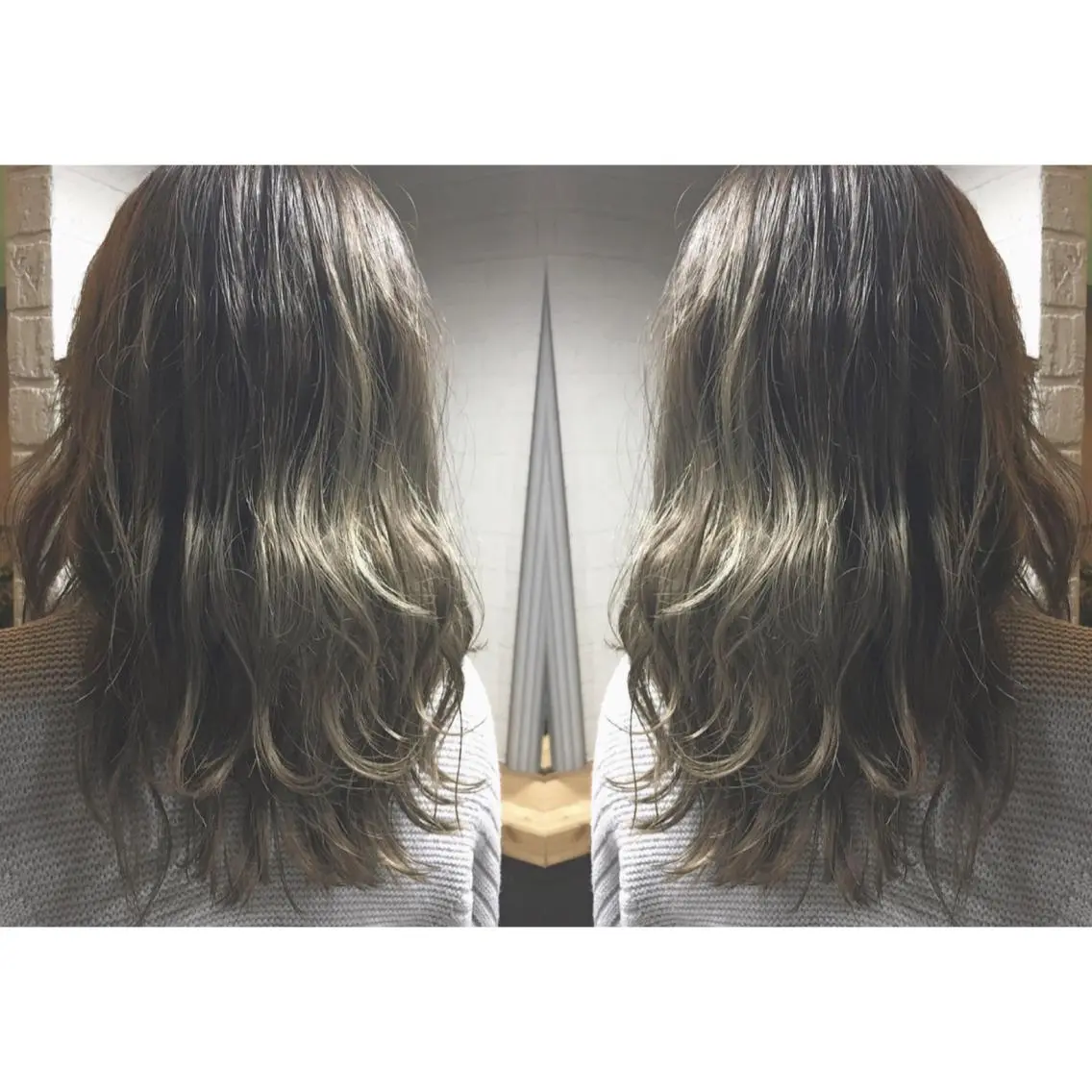 セミロング カラー ダブルカラー メンズhair /こえびのヘアスタイル