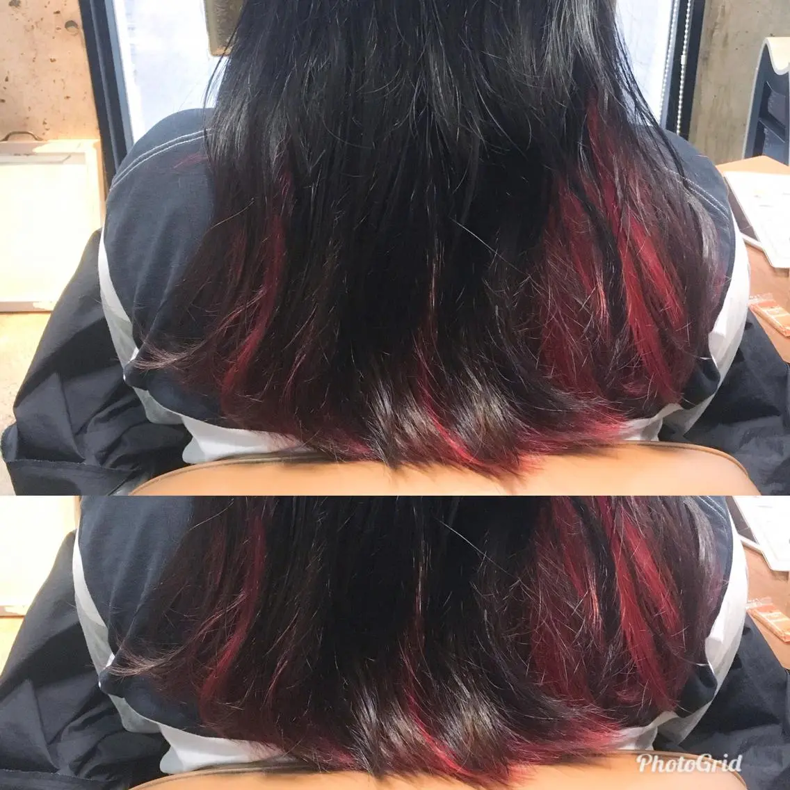 ロング カラー ボルドーカラー ピンクカラー 北條 優輝のヘアスタイル