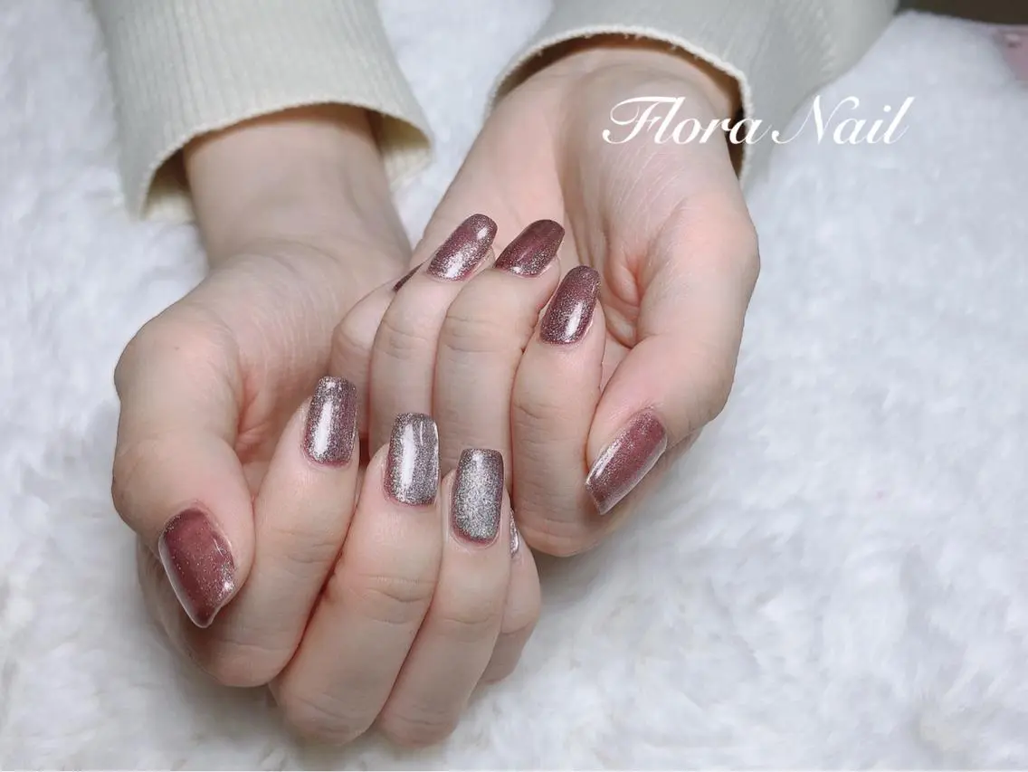 ネイル マグネットネイル マグネットワンカラー ワンカラーネイル Flora Nail 【フローラ ネイル】のネイルデザイン