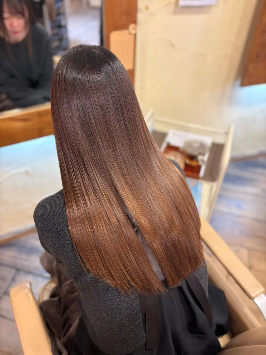ロング カット トリートメント ヘアセット 柘植 雅大のヘアスタイル