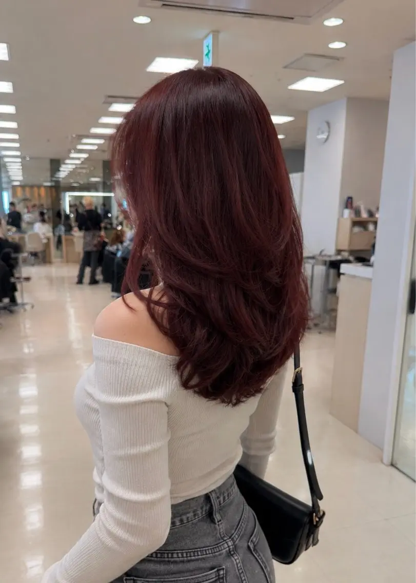 ロング カラー レイヤーカット 似合わせカット カット 盛れるレイヤーカット 得意🌹井上美沙のヘアスタイル