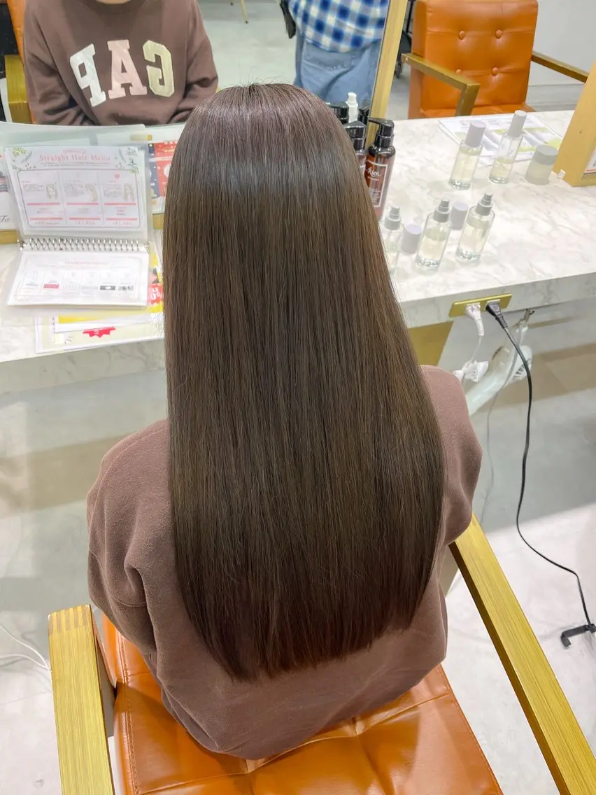 ロング カラー ブリーチ 透明感カラー ダブルカラー グレージュ ブリーチなしカラー ヘアカラー 長島美織 /透明感カラーのヘアスタイル
