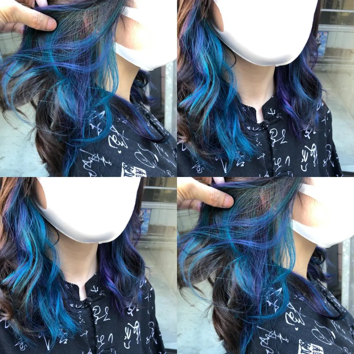 セミロング カラー イヤリングカラー ユニコーンカラー カット ヘアカラー トリートメント 原宿サロン代表 デザインカラー伊藤卓のヘアスタイル