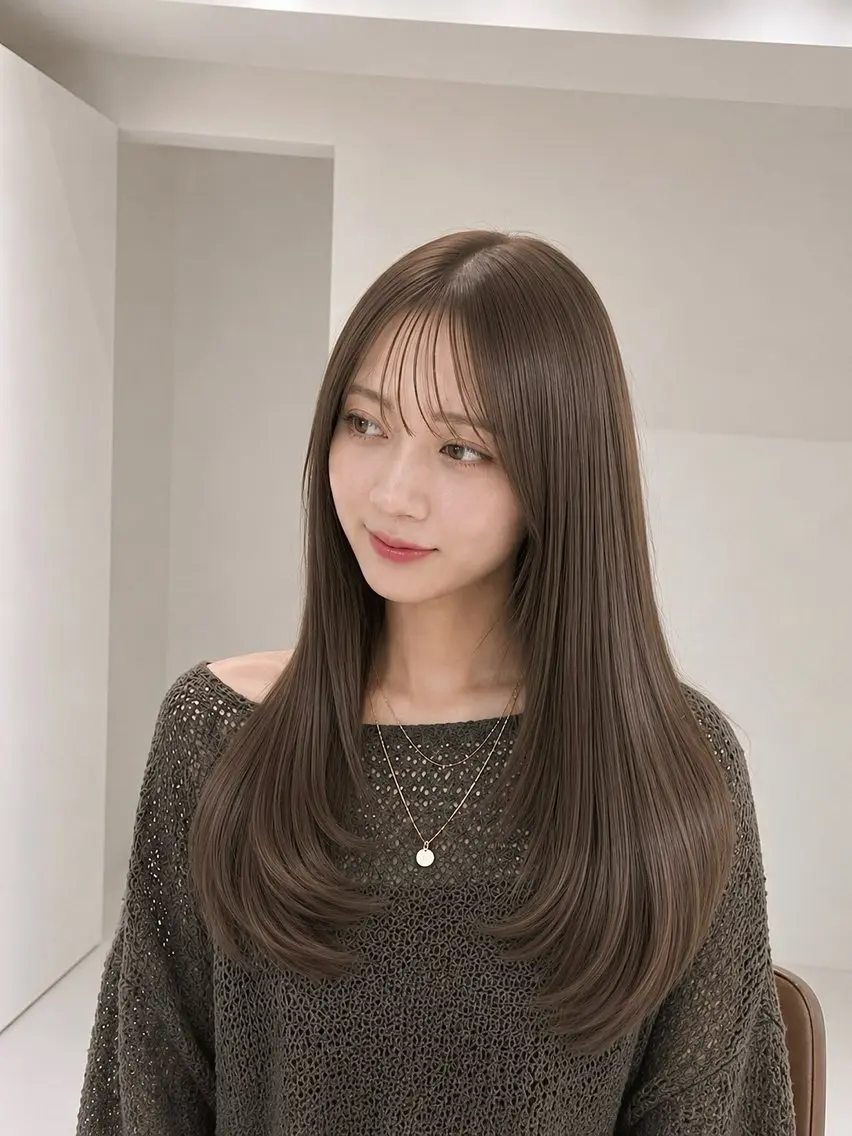 セミロング レイヤーカット⭐️ ハッシュカット特化のヘアスタイル