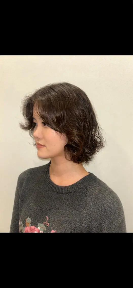 パーマ 無料カットカラー／ モデル募集💈市川春のヘアスタイル
