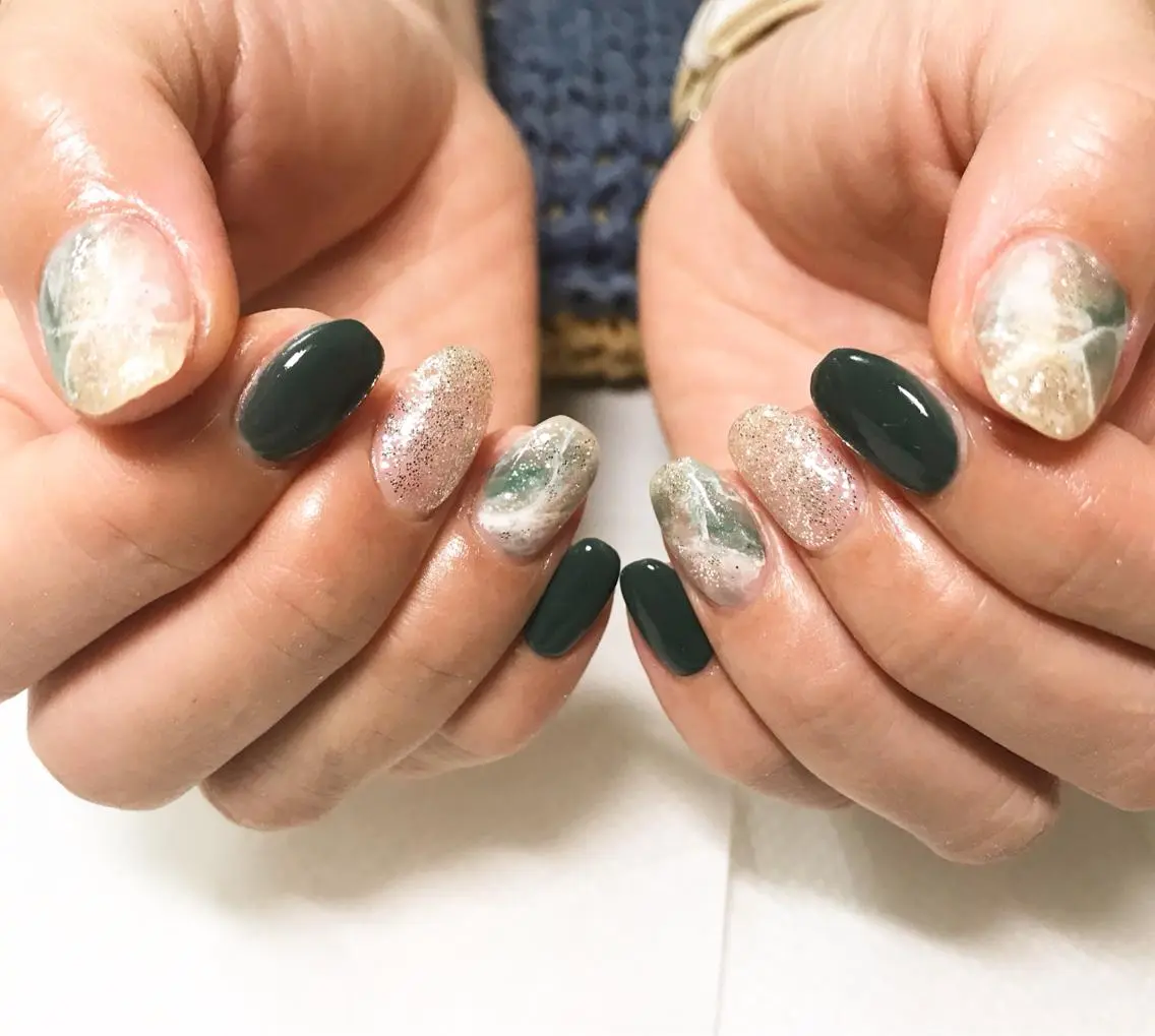 ネイル フットネイル 大理石ネイル(マーブル) シンプルネイル 春ネイル 夏ネイル nail fufla ♡yamane♡のネイルデザイン