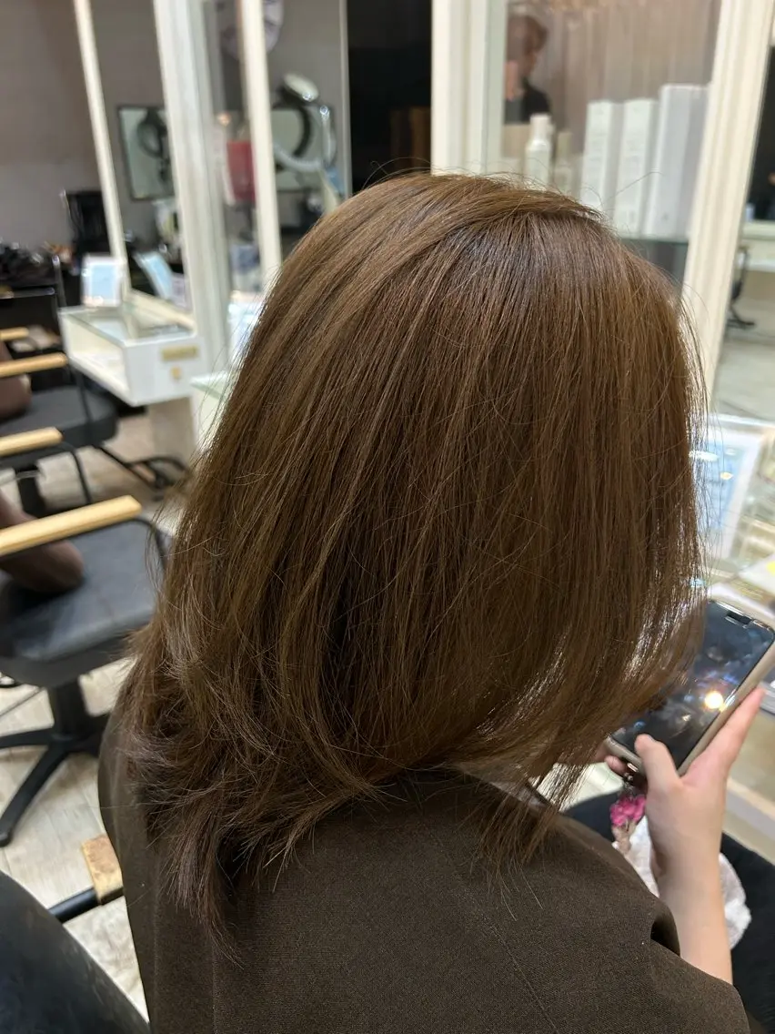 ミディアム カット ヘアカラー トリートメント 💎イシヅカ ココロ💎のヘアスタイル
