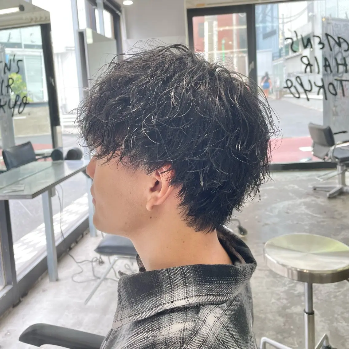 ショート パーマ メンズ ショートヘア カット パーマ メンズ特化美容師/ 藤戸 椋のヘアスタイル