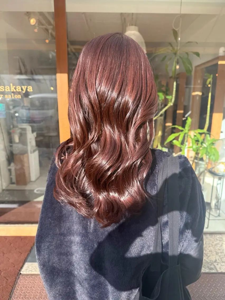 セミロング カラー ヘアカラー 安永 涼のヘアスタイル