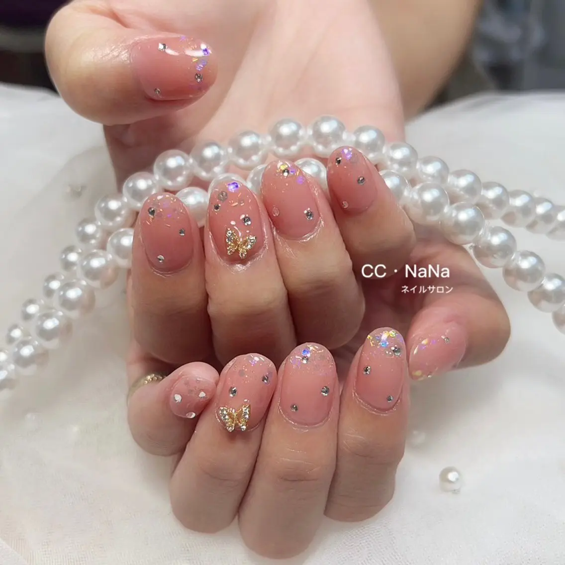 ネイル ワンホンネイル ハンドネイル 💎CC・NaNa 韓国風ネイル🌙Cのネイルデザイン
