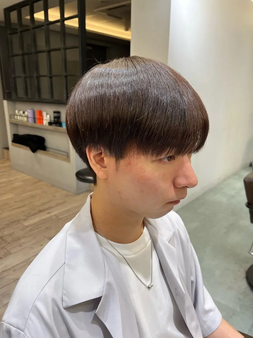 メンズ センターパート マッシュ ケアブリーチ🌟 ♢WATARU♢のヘアスタイル