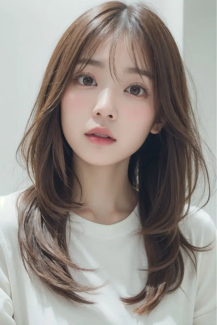 セミロング ⭐️韓国髪質改善× レイヤー⭐️亀山努のヘアスタイル