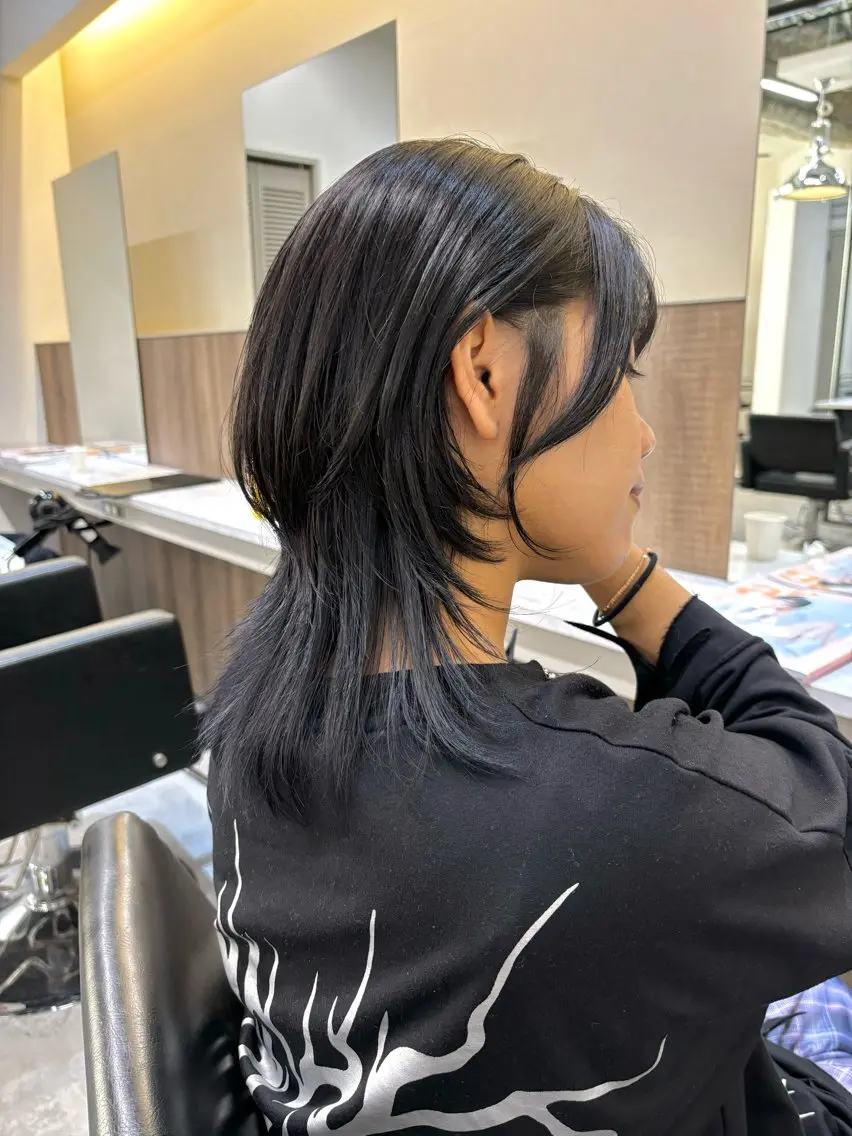ミディアム カラー インナーカラー ウルフカット カット ヘアカラー トリートメント レイヤー/大人メンズ パーマ🌀 平島拓也のヘアスタイル