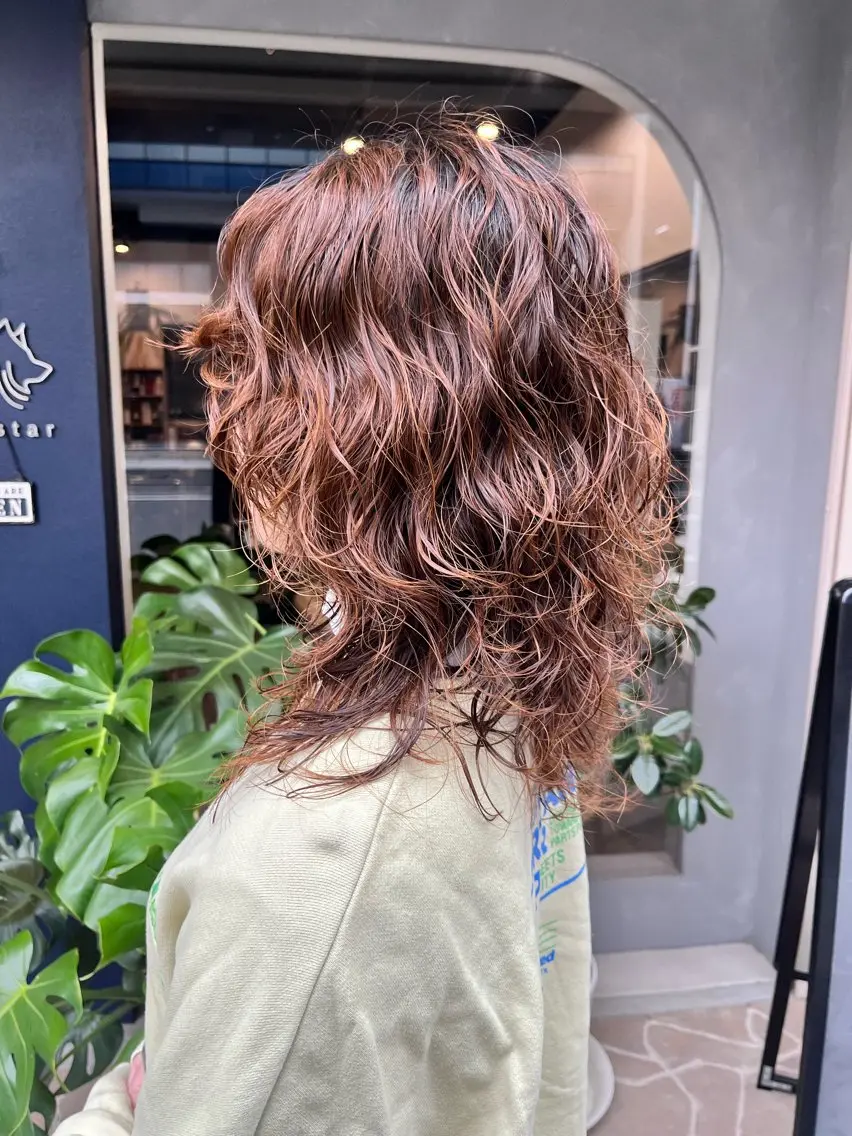 セミロング パーマ セミロングパーマ レイヤーカット カット パーマ dogstar小林諒 パーマ/レイヤーのヘアスタイル
