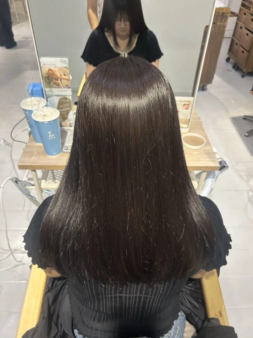セミロング カット ヘアカラー トリートメント 韓国ヘア ‎⟡.·KANA🐥のヘアスタイル