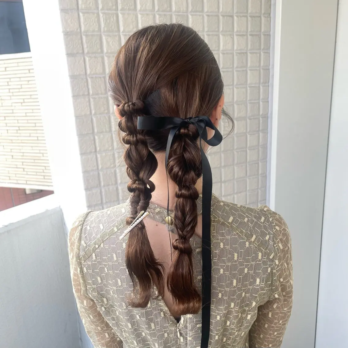 ヘアアレンジ ヘアセット 銀座：似合わせカラー オリーブ🫒アレンジのヘアスタイル