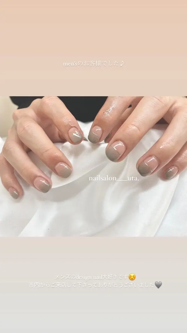 ネイル グラデーション メンズネイル 宮當 絵里果のネイルデザイン