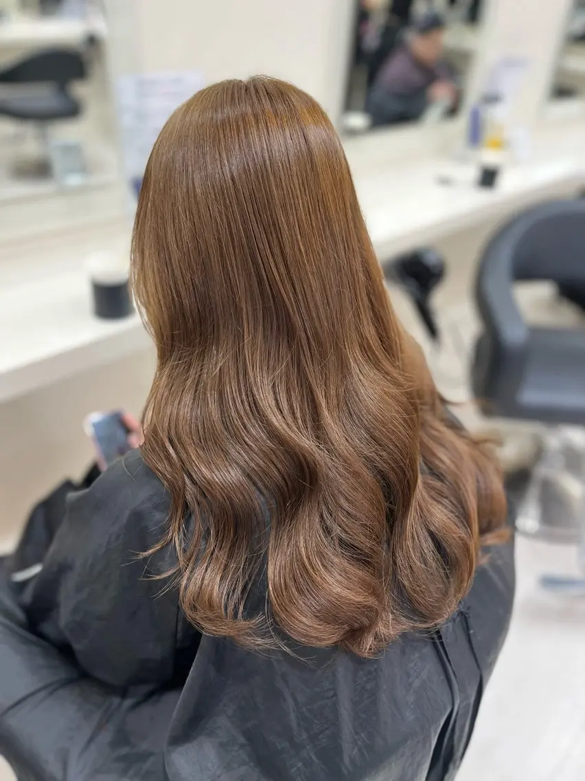 ロング カラー ヘアカラー トリートメント 💕мei 透明感カラー💕のヘアスタイル