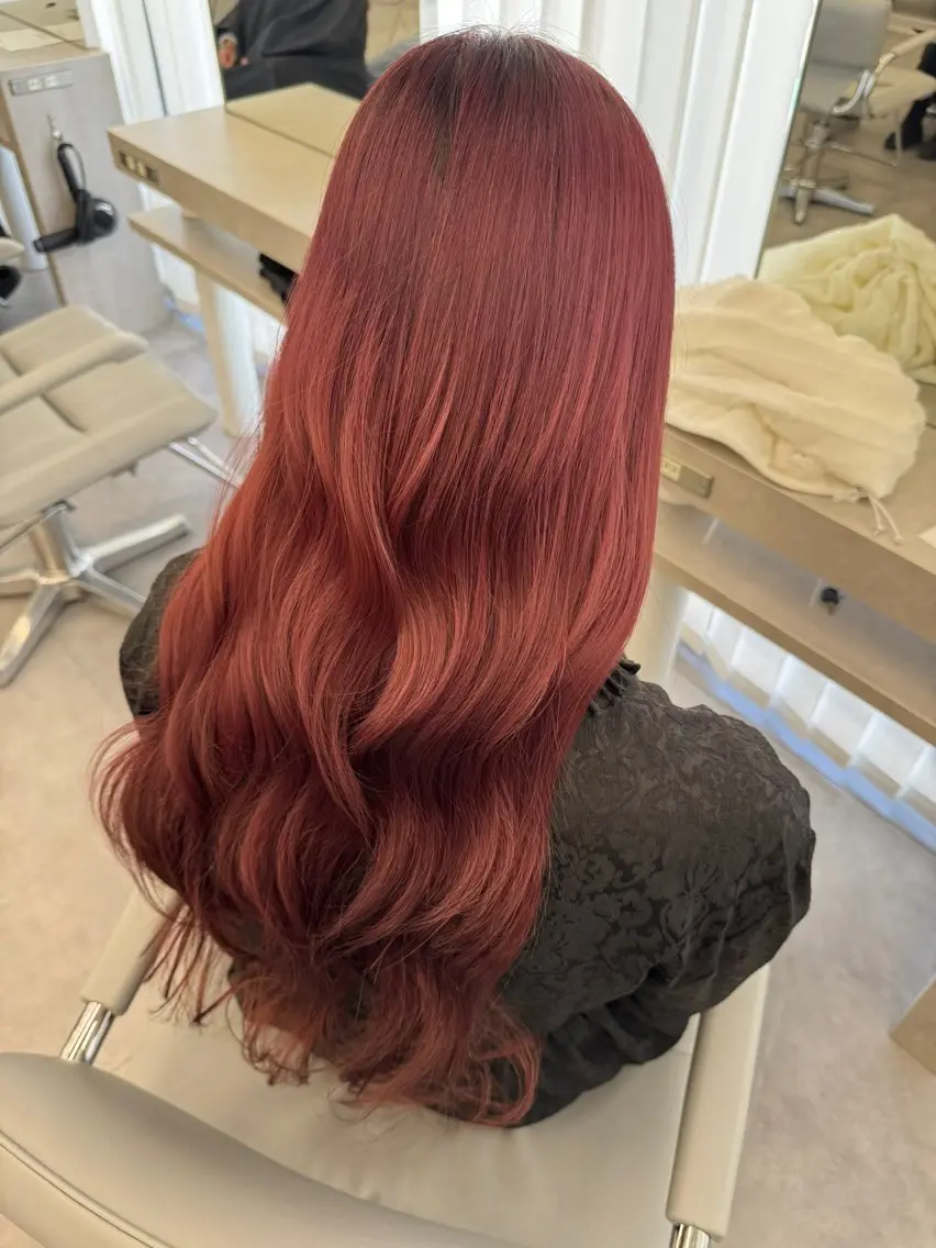 ロング カラー ヘアカラー トリートメント 🎀髪質改善🎀栄 レイヤー/yukiのヘアスタイル