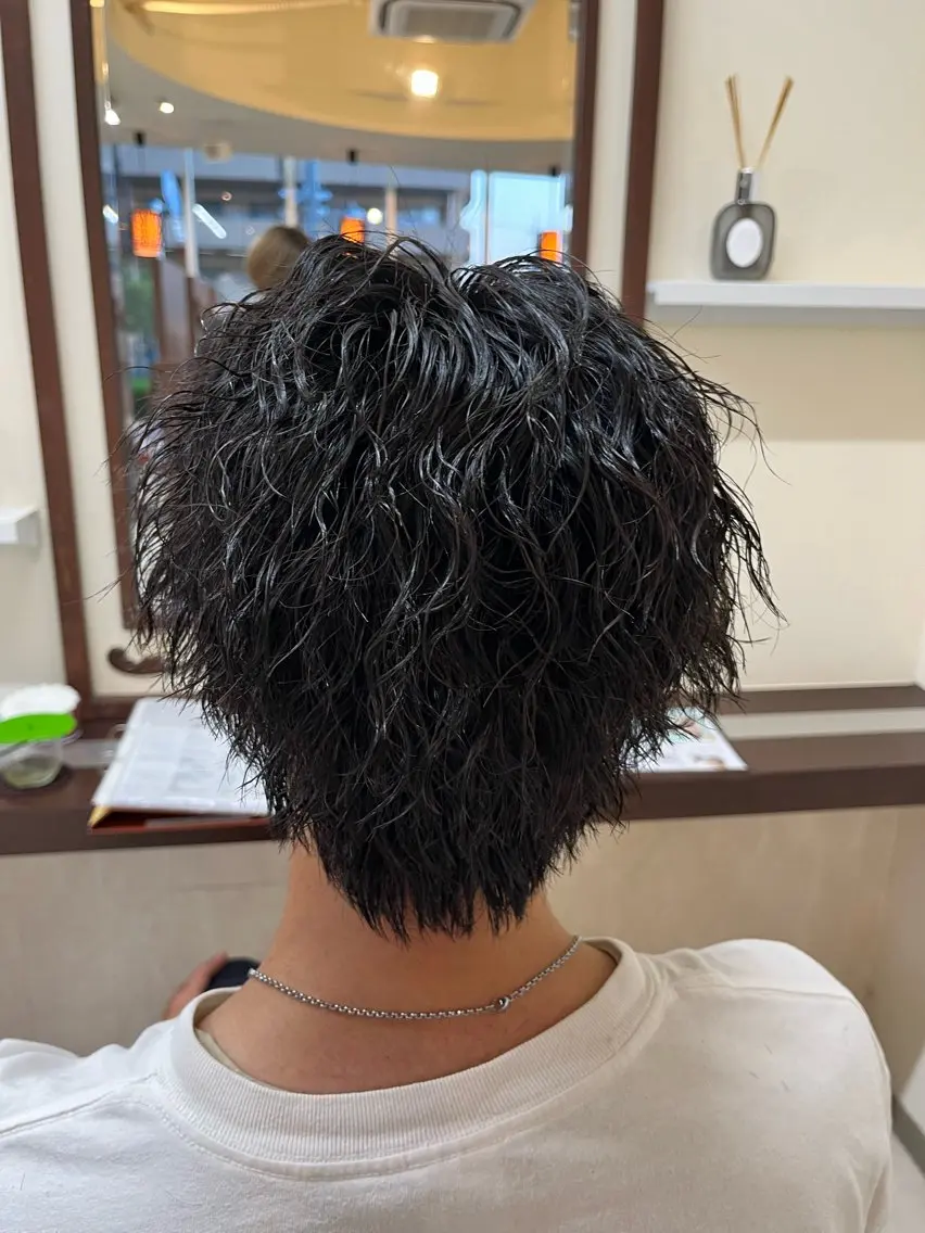 ショート パーマ メンズ メンズパーマ ツイストスパイラルパーマ スパイラルパーマ 🧊メンズ特化🧊 高木航希のヘアスタイル