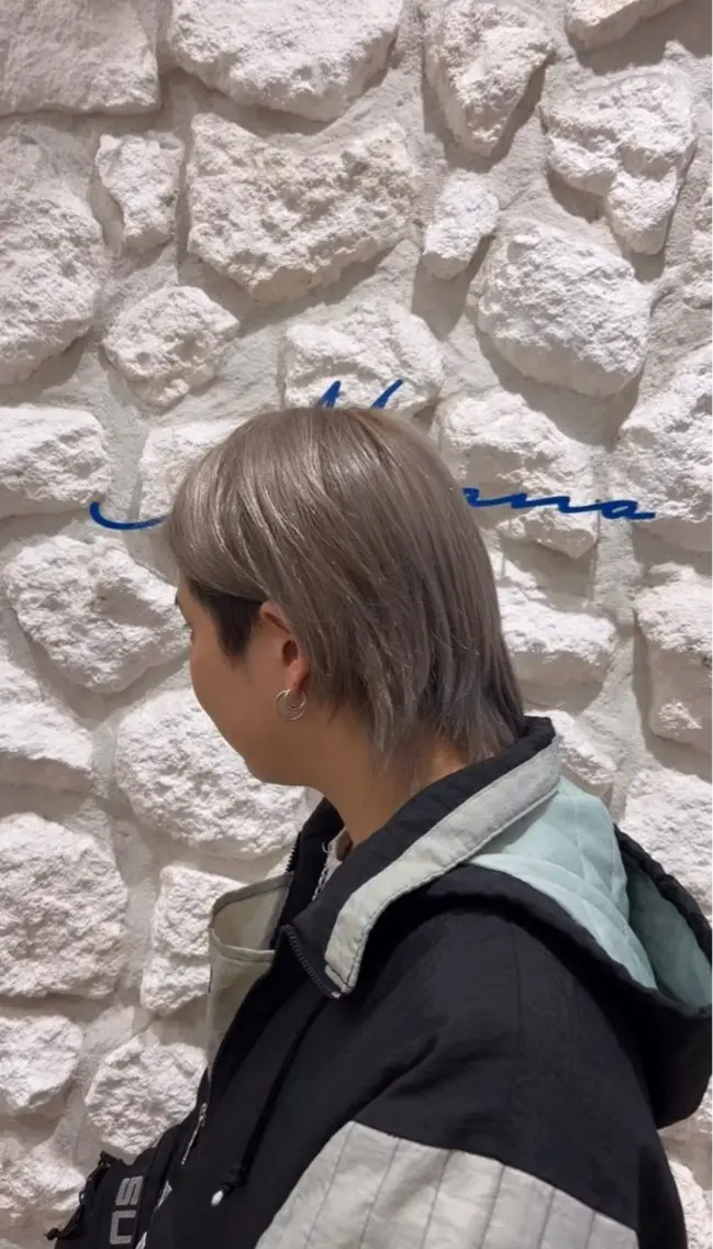 メンズパーマ+カラーの写真