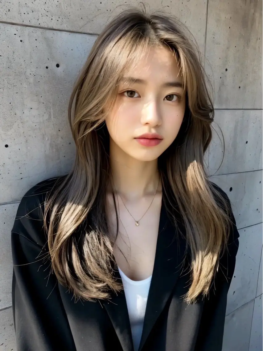 メンテナンスカット＋透明感ダブルカラー＋トリートメント（ブリーチ込み）の写真