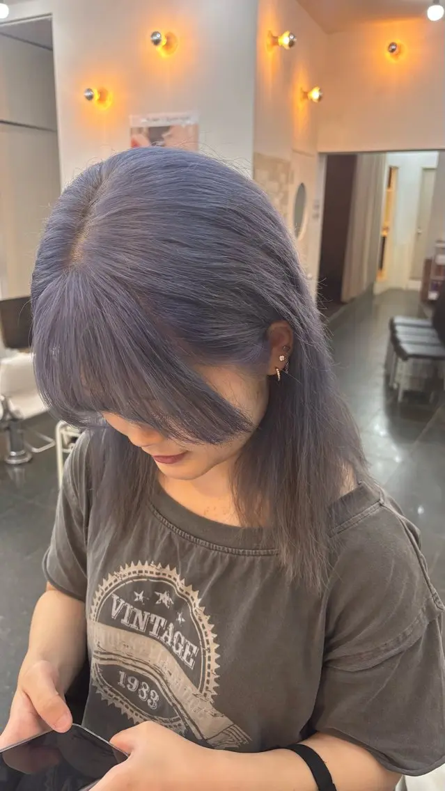 ミディアム ヘアカラー トリートメント ハイトーンカラー特化 🐾小林舞衣🌙のヘアスタイル