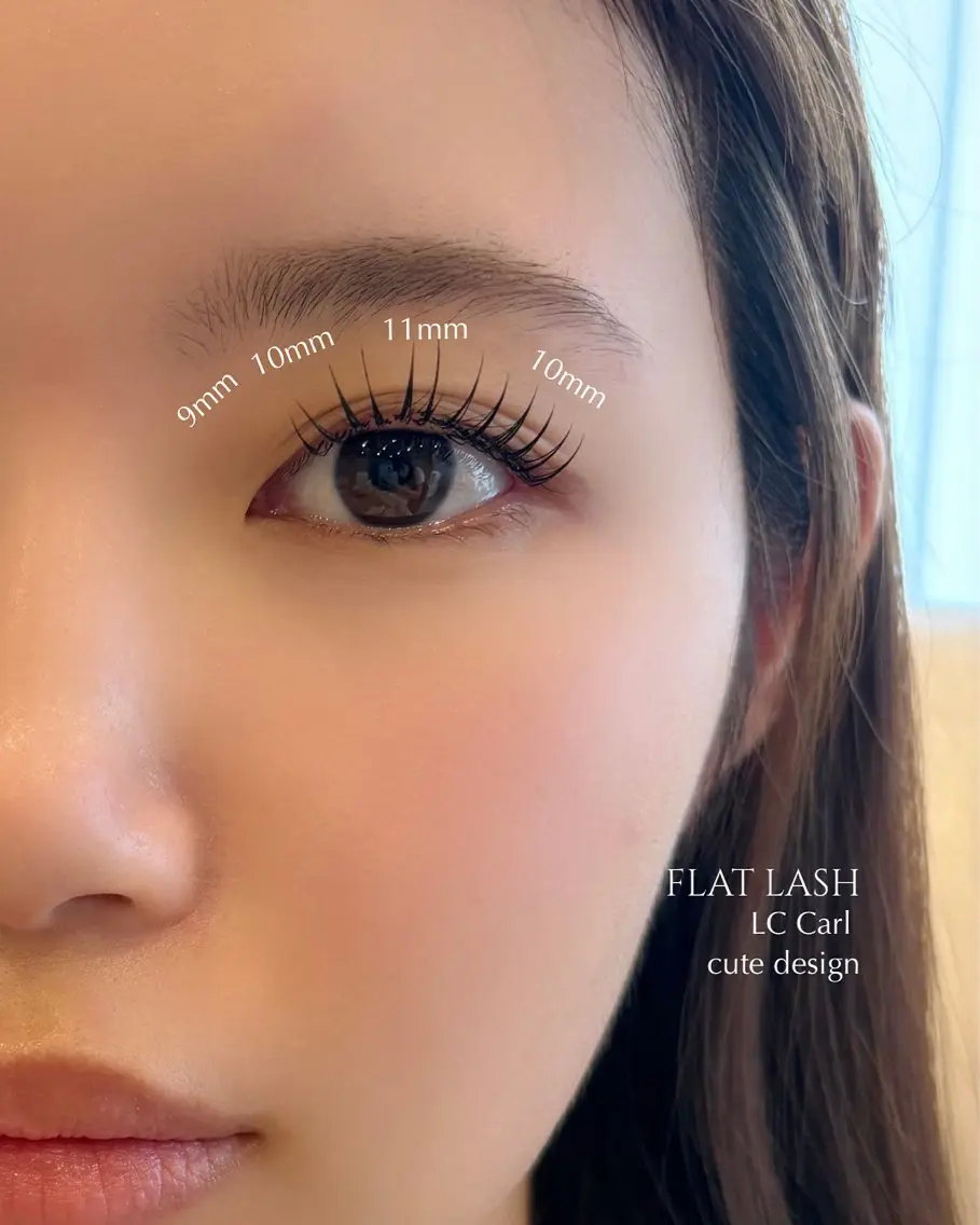 【逆まつ毛さんにオススメ👀🎀】Lカールフラットラッシュ🫧120本💫縦幅強調🙌🏻ぱっちりeye🤍の写真