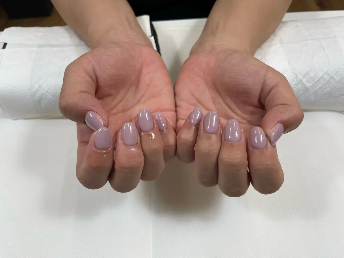 ネイル ワンカラーネイル パープル miya ❤️のネイルデザイン
