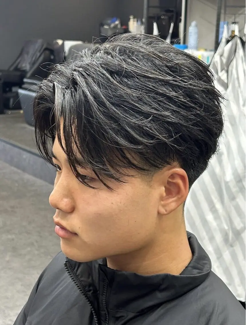 パーマ メンズ カット パーマ トリートメント 足立 七彩のヘアスタイル
