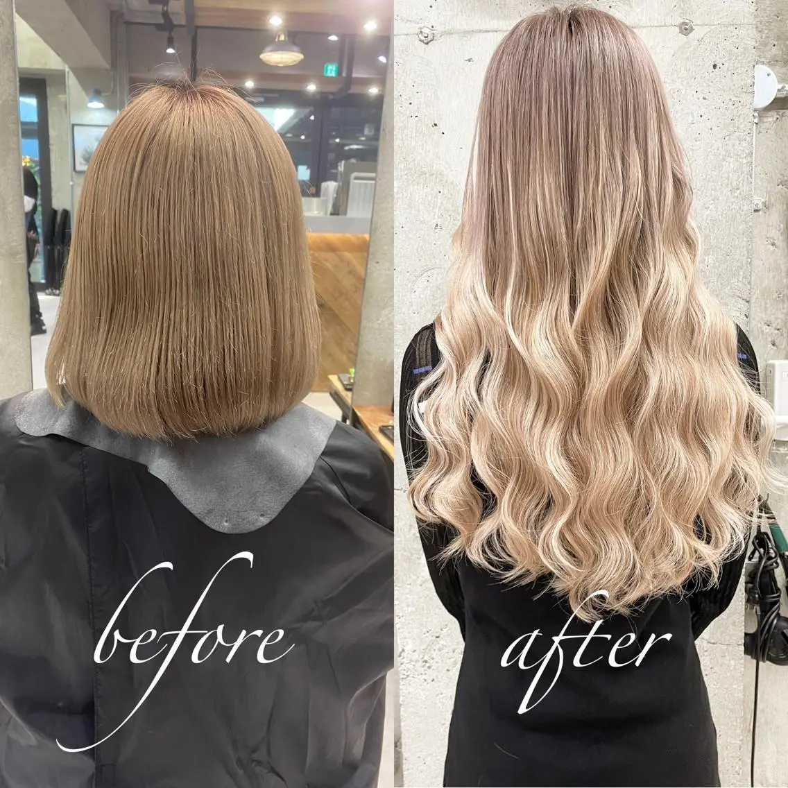 ロング カラー ヘアアレンジ エクステ ヘアカラー エクステ TATSUYA アートディレクターのヘアスタイル