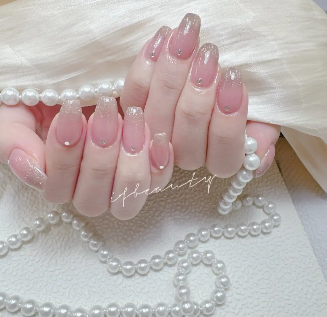 【チップ長さだし】ワンカラー/ラメグラ💅の写真
