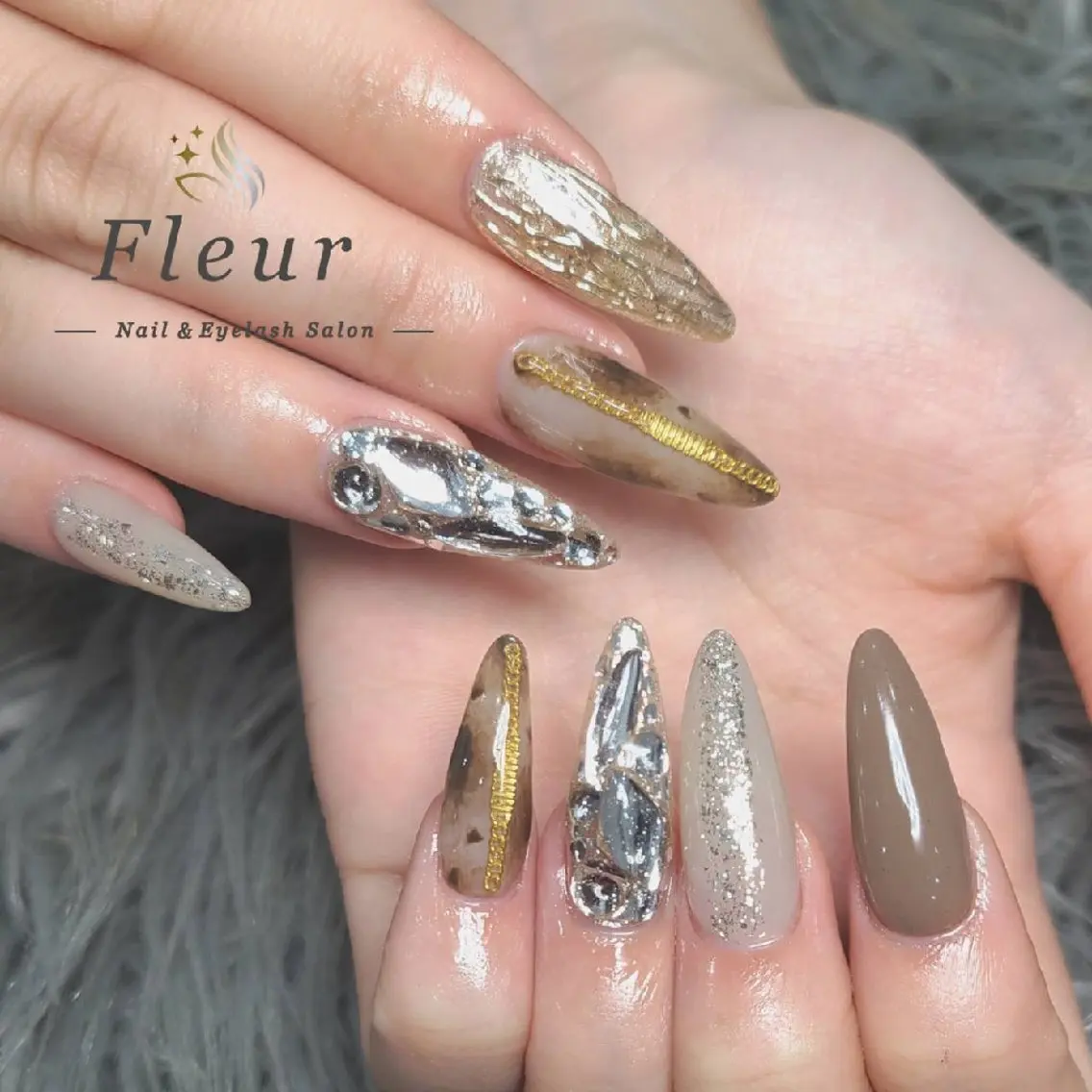 ネイル ハンドネイル ☆Fleur☆ 西梅田のネイルデザイン