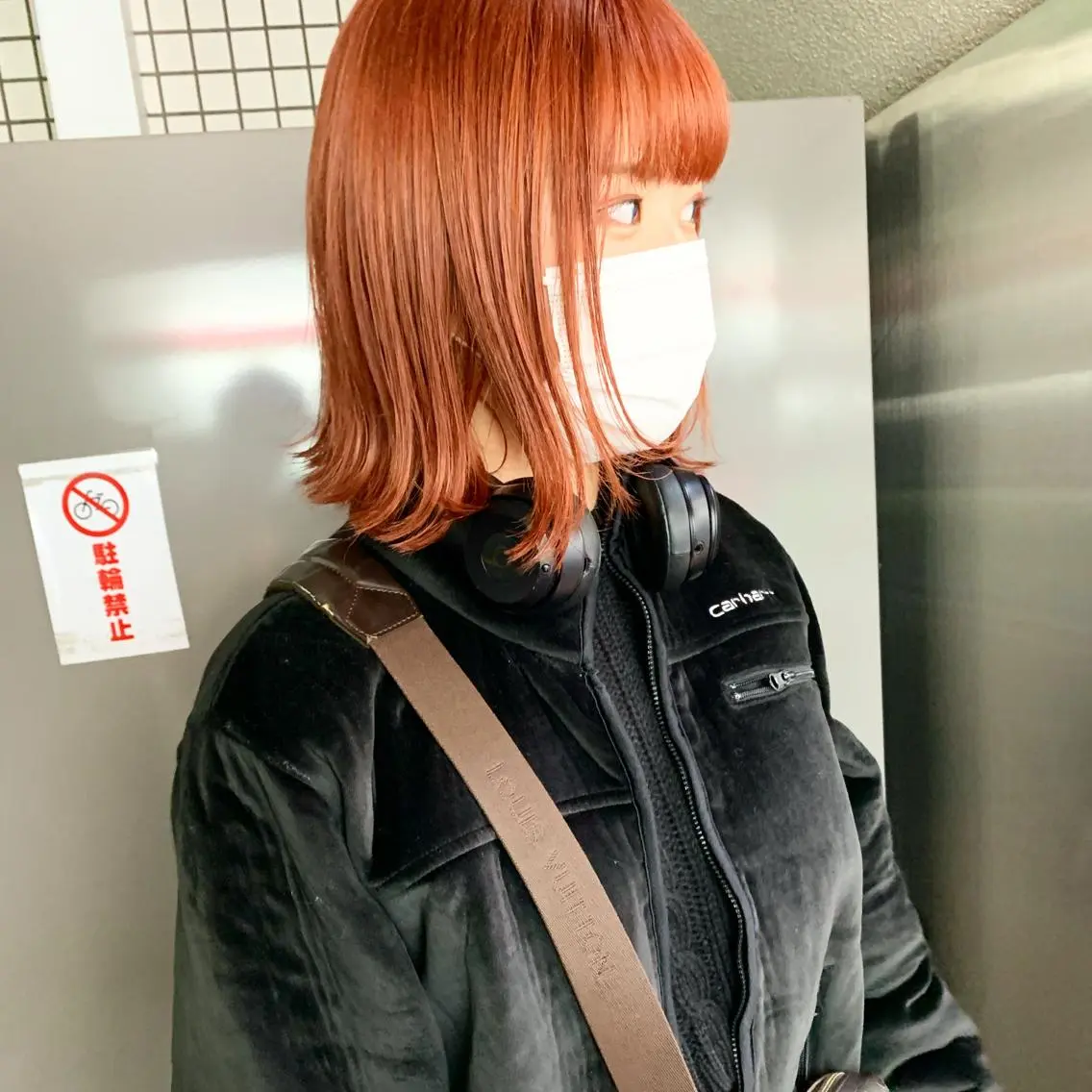 ミディアム カラー ヘアアレンジ オレンジ 🌿ショート🌿 パーマ🌿淳平のヘアスタイル