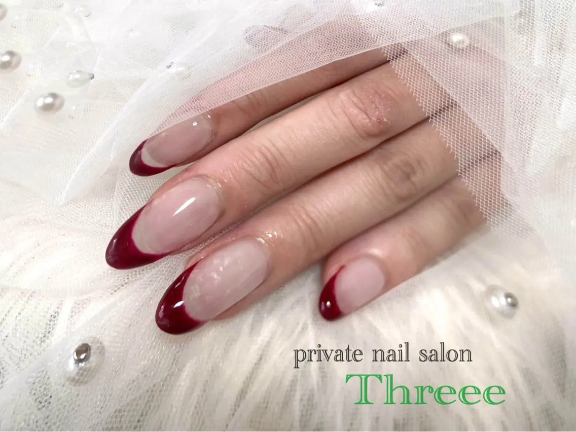 ネイル フレンチネイル ハンドネイル Nail salon - Threee　-のネイルデザイン