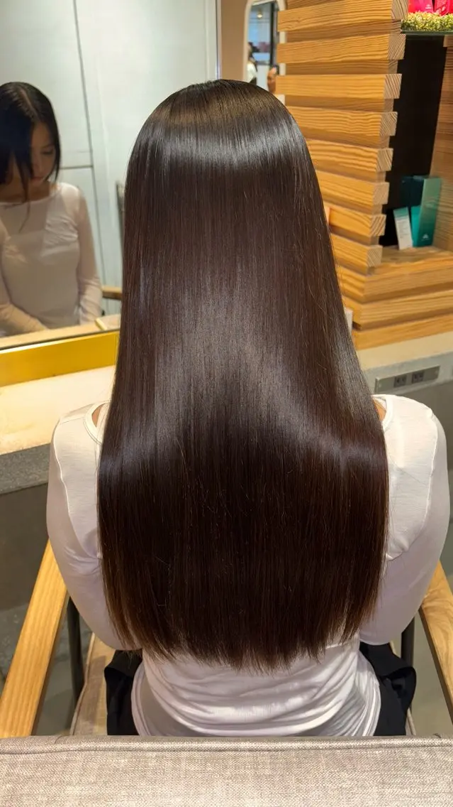 ロング 髪質改善 縮毛矯正 ハイトーン/髪質改善 /Harutoのヘアスタイル
